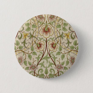 Badge Rond 5 Cm William Morris Daffodil Fond d'écran classique