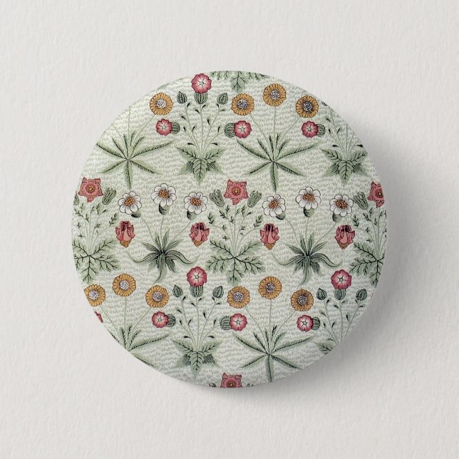Badge Rond 5 Cm William Morris Daisy Floral Fond d'écran Motif (Devant)