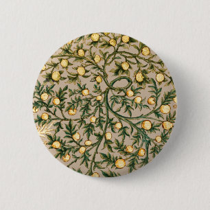 Badge Rond 5 Cm William Morris Floral Fruit Garden Fleur Classique