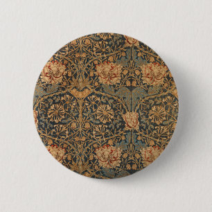 Badge Rond 5 Cm William Morris Honeysuckle Rich Wallpaper