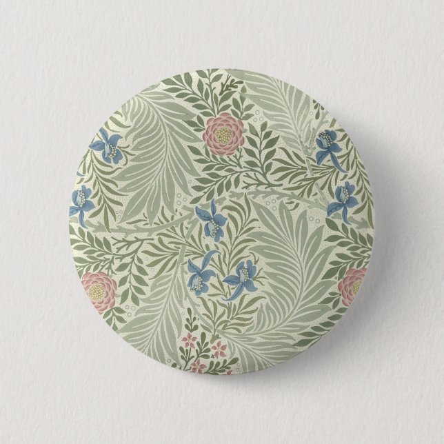 Badge Rond 5 Cm William Morris Larkspur Fond d'écran floral (Devant)