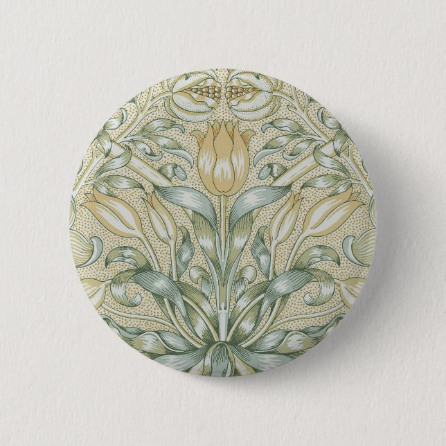 Badge Rond 5 Cm William Morris Lily et de la grenade classique (Devant)