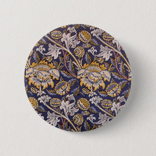 Badge Rond 5 Cm William Morris Wey Fond d'écran Floral