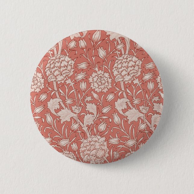 Badge Rond 5 Cm William Morris Wild Tulip Classique Conception Vic (Devant)