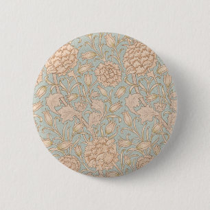 Badge Rond 5 Cm William Morris Wild Tulip Fleur Design Floral