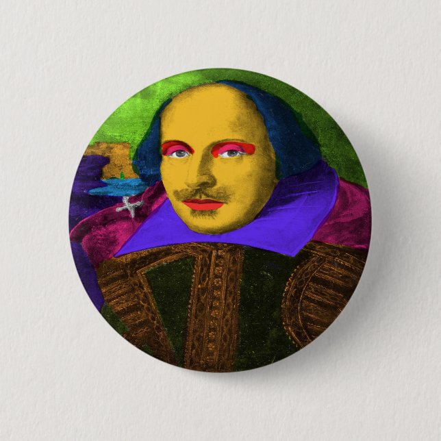 Badge Rond 5 Cm William Shakespeare (Devant)