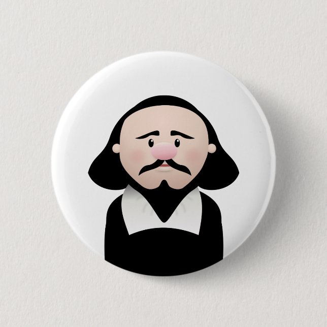 Badge Rond 5 Cm William Shakespeare (Devant)