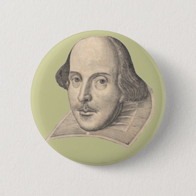 Badge Rond 5 Cm William Shakespeare (Devant)