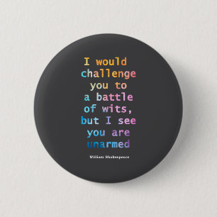 Badge Rond 5 Cm William Shakespeare Pastel Je Vous Vois Désarmé Q