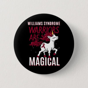 Badge Rond 5 Cm Williams Syndrome Warrior Ws Williams-beuren Wbs U