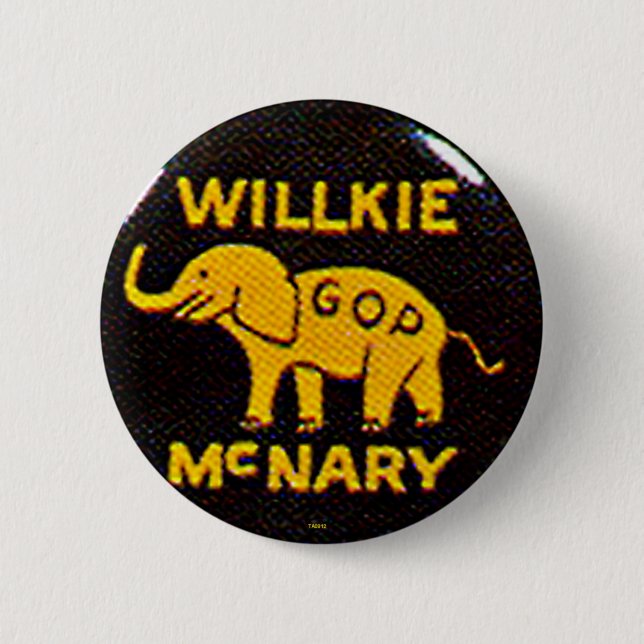 Badge Rond 5 Cm Willkie-McNary - bouton (Devant)