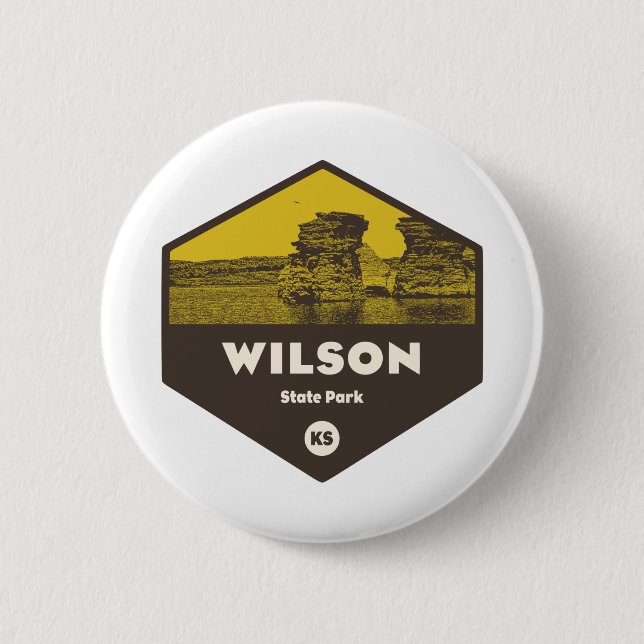 Badge Rond 5 Cm Wilson State Park Kansas (Devant)