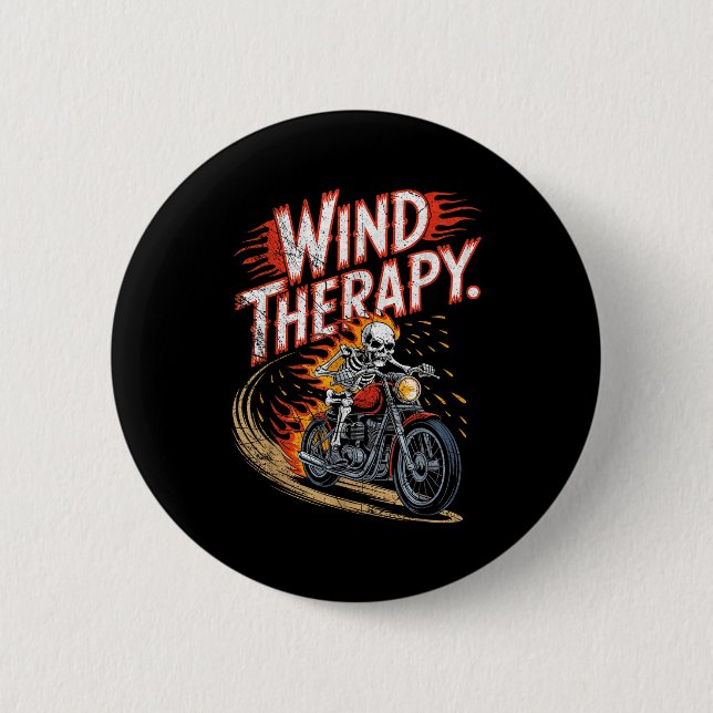 Badge Rond 5 Cm Wind Therapy Motorbike Motorcycle Men Women  (Devant)