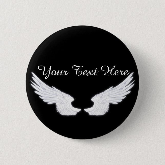 Badge Rond 5 Cm Wings de Falln White Angel (Devant)