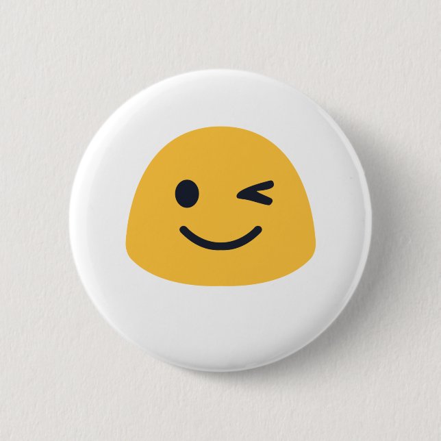 Badge Rond 5 Cm Wink Emoji (Devant)