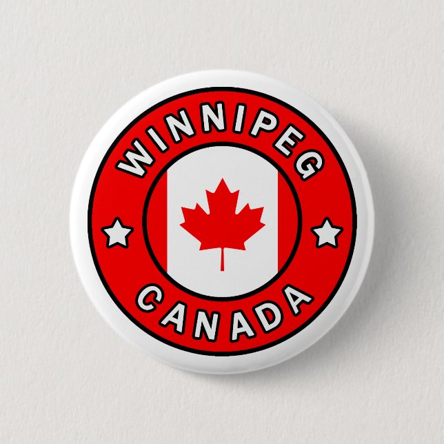 Badge Rond 5 Cm Winnipeg Canada (Devant)