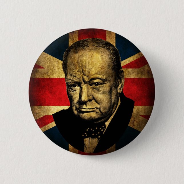 Badge Rond 5 Cm Winston Churchill (Devant)