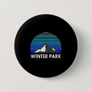 Badge Rond 5 Cm Winter Park Colorado Bluebird Mountain