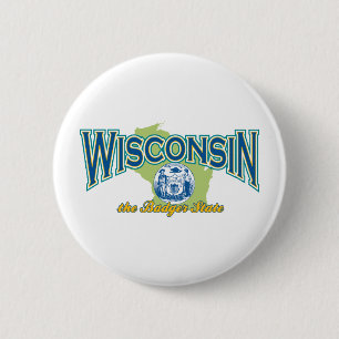 Badge Rond 5 Cm Wisconsin