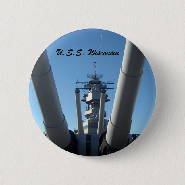 Badge Rond 5 Cm WIsconsin américain (Devant)