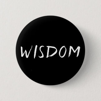 Badge Rond 5 Cm Wisdom B&W