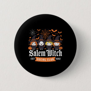 Badge Rond 5 Cm Witch Est 1692 Social Club Halloween Filles