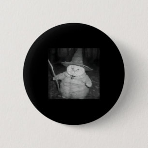Badge Rond 5 Cm Wizard Cat Weird Drôle Halloween Cat Meme
