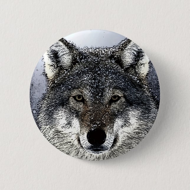 Badge Rond 5 Cm Wolf Eyes (Devant)