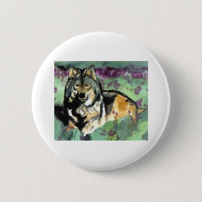 Badge Rond 5 Cm Wolf par Paula Atwell (Devant)