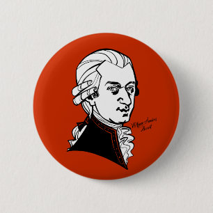 Badge Rond 5 Cm Wolfgang Amadeus Mozart