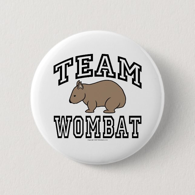 Badge Rond 5 Cm Wombat d'équipe (Devant)