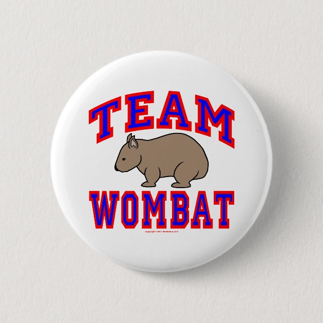 Badge Rond 5 Cm Wombat VI d'équipe (Devant)