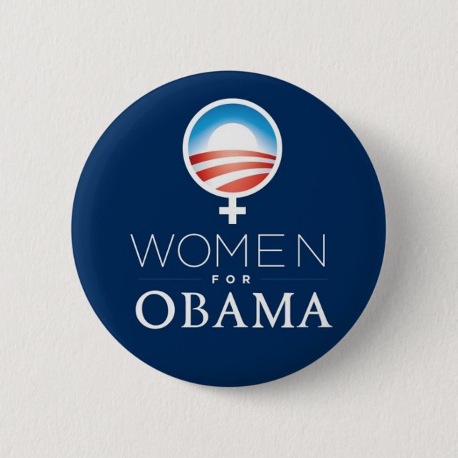 Badge Rond 5 Cm Women_for_Obama_Button (Devant)