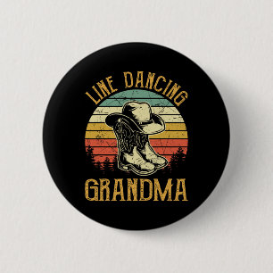 Badge Rond 5 Cm Women Line Dance Grandma Danseuse Danse Pays Mu