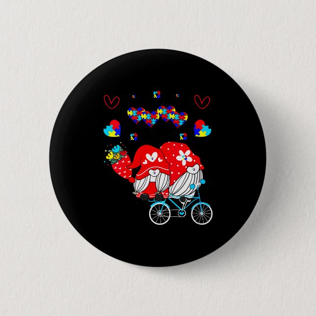 Badge Rond 5 Cm Womens Accept Understand Love Autism Awareness Gno (Devant)