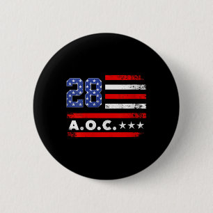 Badge Rond 5 Cm Womens Aoc 2028 A.o.c. 2028 Pour Président America