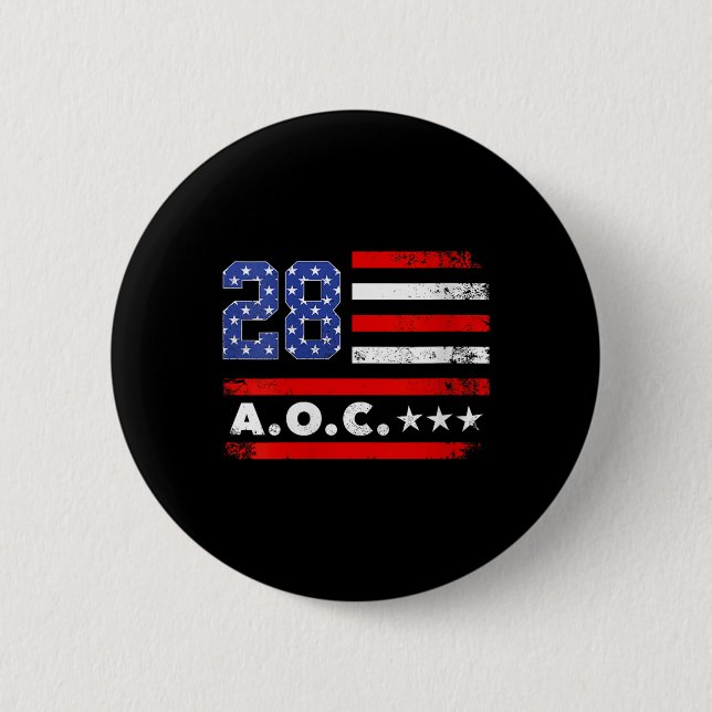 Badge Rond 5 Cm Womens Aoc 2028 A.o.c. 2028 Pour Président America (Devant)