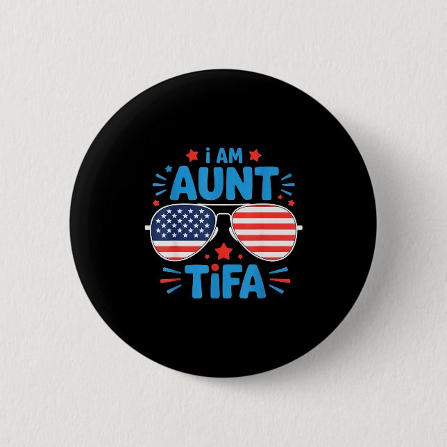 Badge Rond 5 Cm Womens I Am Aunt Tifa Tee  (Devant)