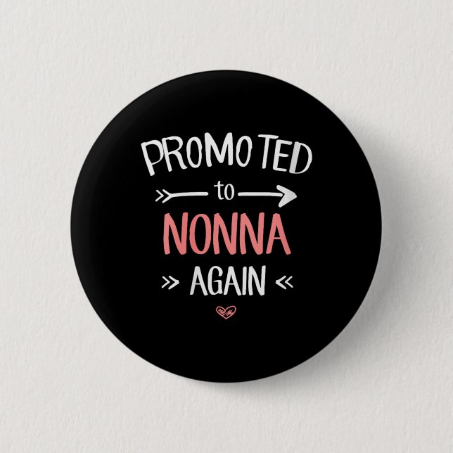 Badge Rond 5 Cm Womens Nonna New Promoted To Nonna Again V-neck  (Devant)