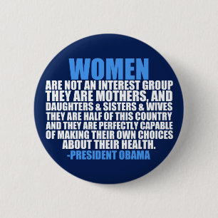 Badge Rond 5 Cm Women's Rights Obama Quote