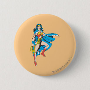 Badge Rond 5 Cm Wonder Woman Cape