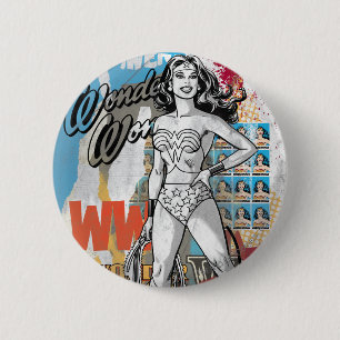 Badge Rond 5 Cm Wonder Woman Collage 2