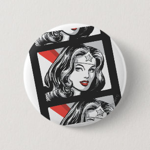 Badge Rond 5 Cm Wonder Woman Film Strip