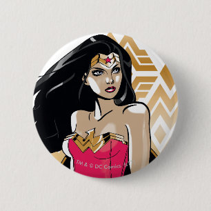 Badge Rond 5 Cm Wonder Woman Force