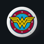Badge Rond 5 Cm Wonder Woman | Logo Cercle & Etoiles<br><div class="desc">Logos Wonder Woman</div>