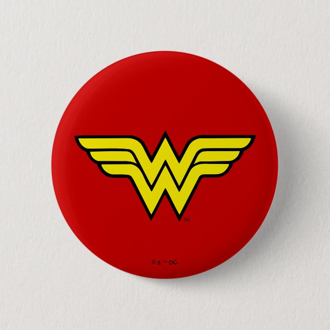 Badge Rond 5 Cm Wonder Woman | Logo classique (Devant)