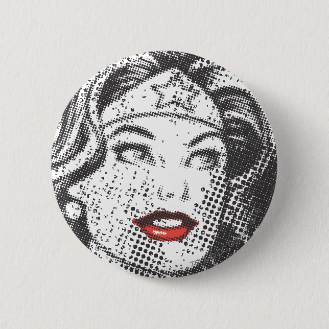 Badge Rond 5 Cm Wonder Woman Red Lips (Devant)