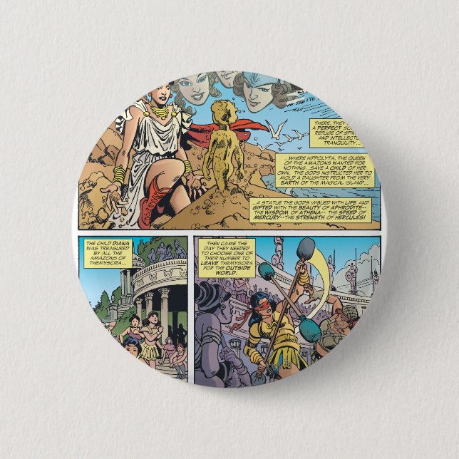 Badge Rond 5 Cm Wonder Woman Themyscira (Devant)