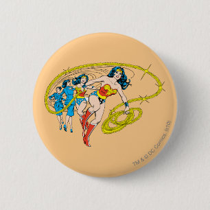 Badge Rond 5 Cm Wonder Woman Transform