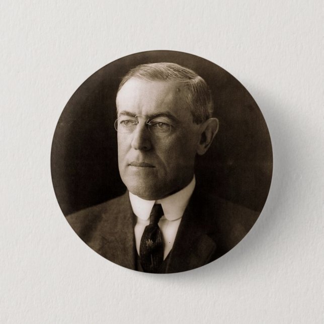 Badge Rond 5 Cm Woodrow Wilson (Devant)